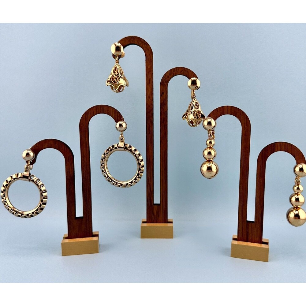 Vintage Earrings Lot Dangle Statement Balls Drop Hoop Etruscan Some Signed